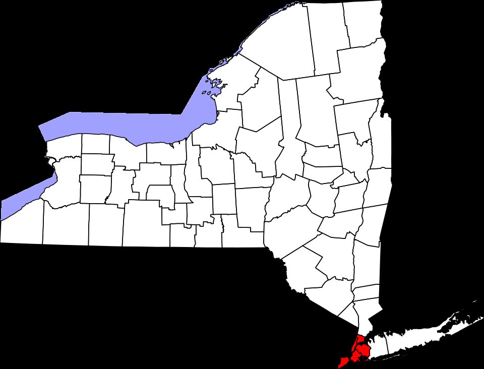 East York, ON - File:Map of New York Highlighting New York City.svg - Wikipedia